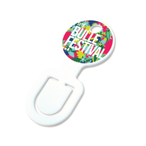 Clip course blanc avec marquage quadri visible