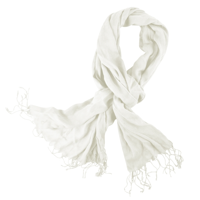Foulard à franges publicitaire - MADRAS Ecru