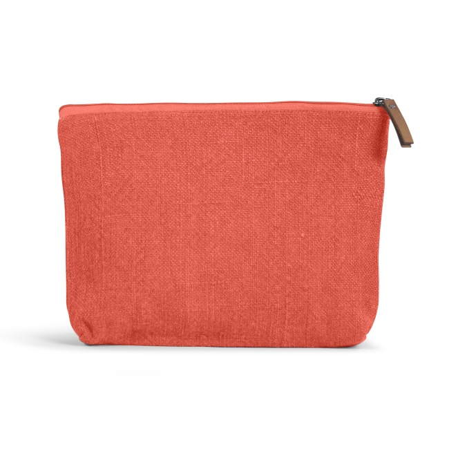 Trousse 100 % jute lavée et publicitaire - Anydays Orange