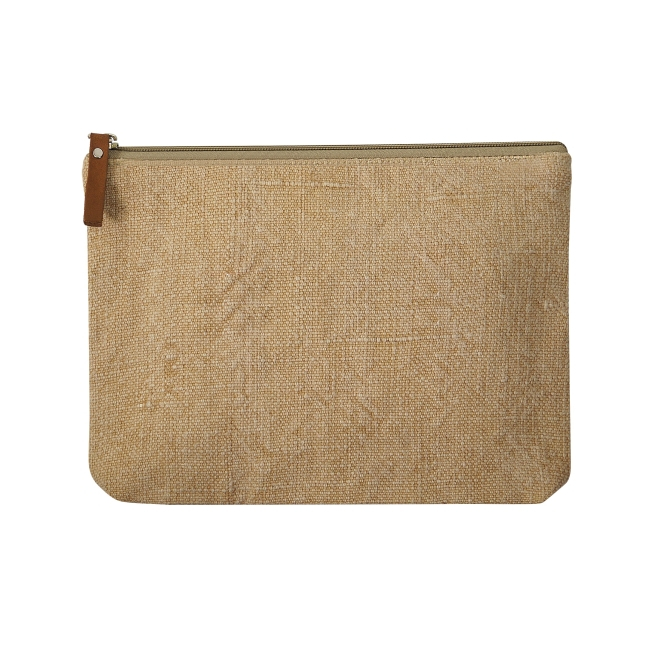 Trousse 100 % jute lavée et publicitaire - Anydays Ecru