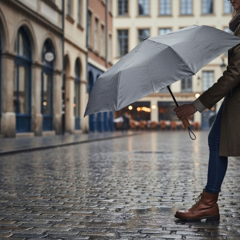 Parapluie pliable publicitaire - Ecorain
