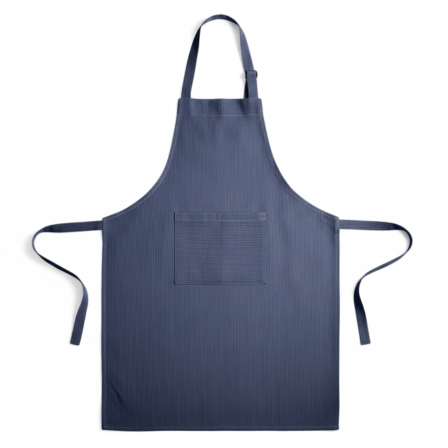 Ensemble tablier et torchon personnalisés STRIPCOOK Bleu