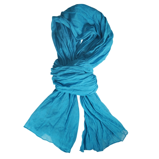 Chèche 3 en 1 100 % coton promotionnel - Lawrence Turquoise