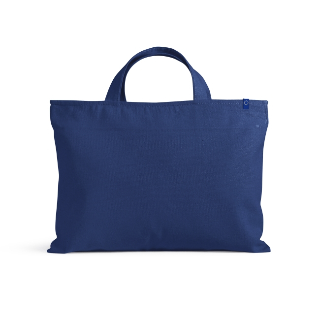 Besace business publicitaire coton bio 220gr/m² EUROBIZZ Bleu