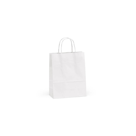 Sac papier blanc 3 L personnalisé anses torsadées Etna S