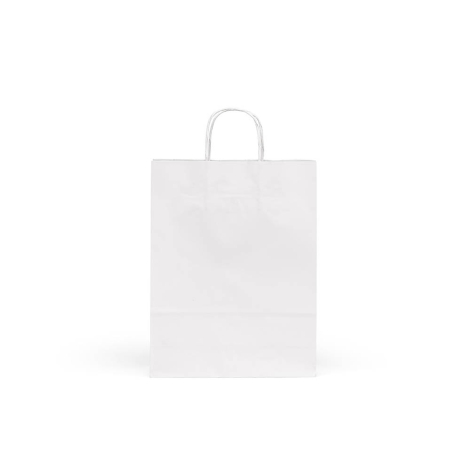 Sac papier blanc personnalisable 6,5 L anses torsadées Etna M