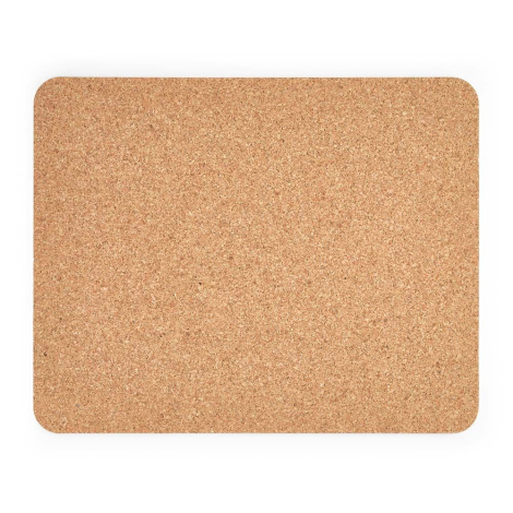 Vue de face d’un tableau mémo en liège aux angles arrondis présenté seul, sans marquage apparent