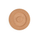 Vue de dessus du dessous de plat en liège avec anneaux concentriques, sans personnalisation visible