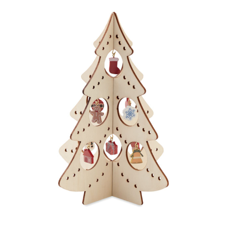 Sapin en bois promotionnel à décorer SILUETA