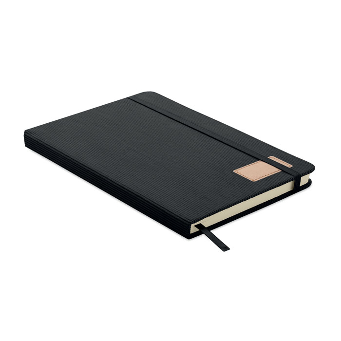 Carnet A5 rigide RPET personnalisable Cordi Note Noir