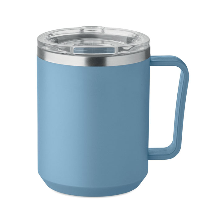 Mug recyclé double paroi 400 ml à personnaliser Cocoa petrole