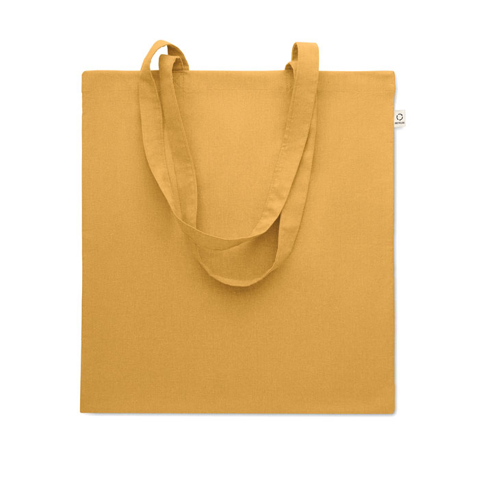 Sac shopping publicitaire coton recyclé 140g Viveka Colour Ochre