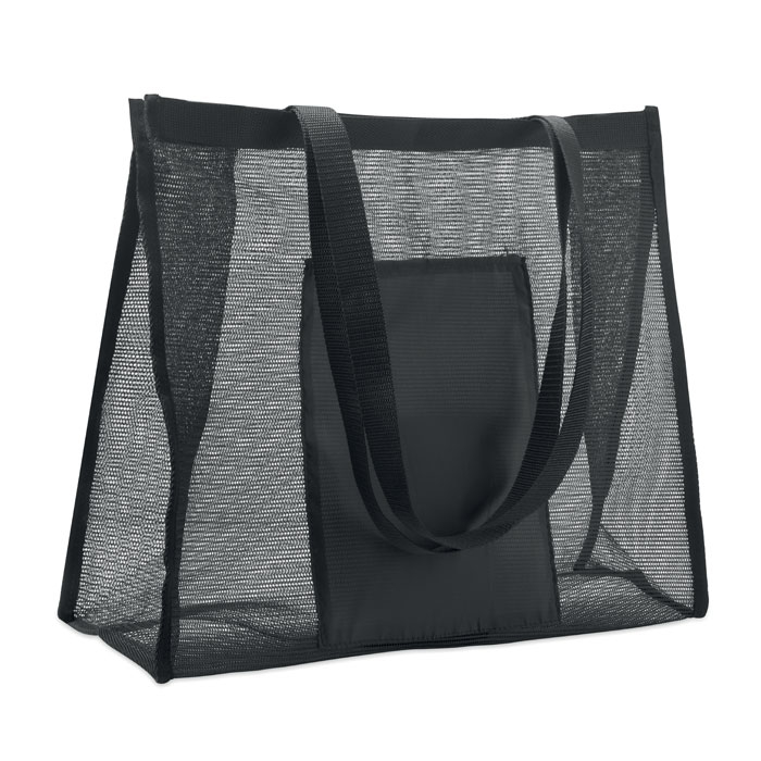 Cabas en mailles RPET 20 L à personnaliser Limp Noir
