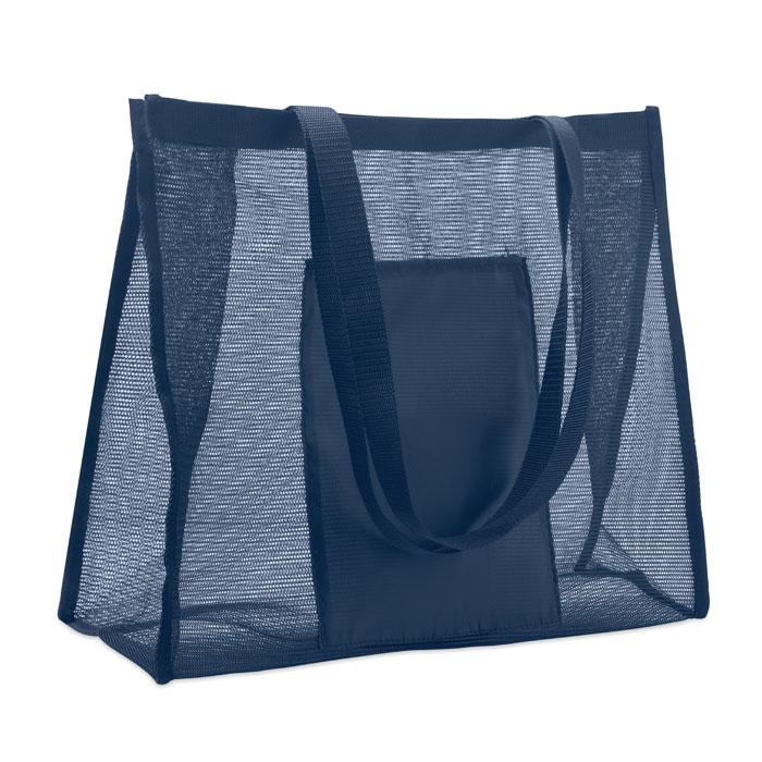 Cabas en mailles RPET 20 L à personnaliser Limp Bleu