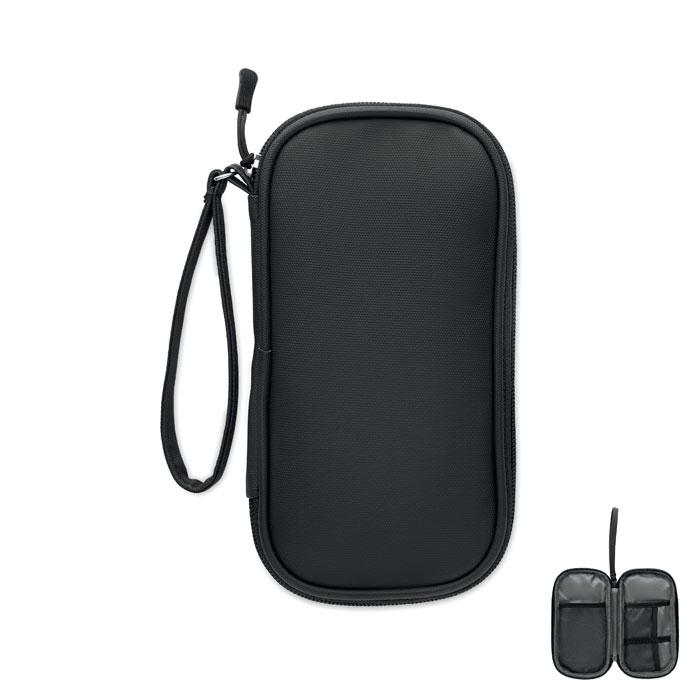 Pochette organisateur RPET 600D publicitaire Allthere Noir