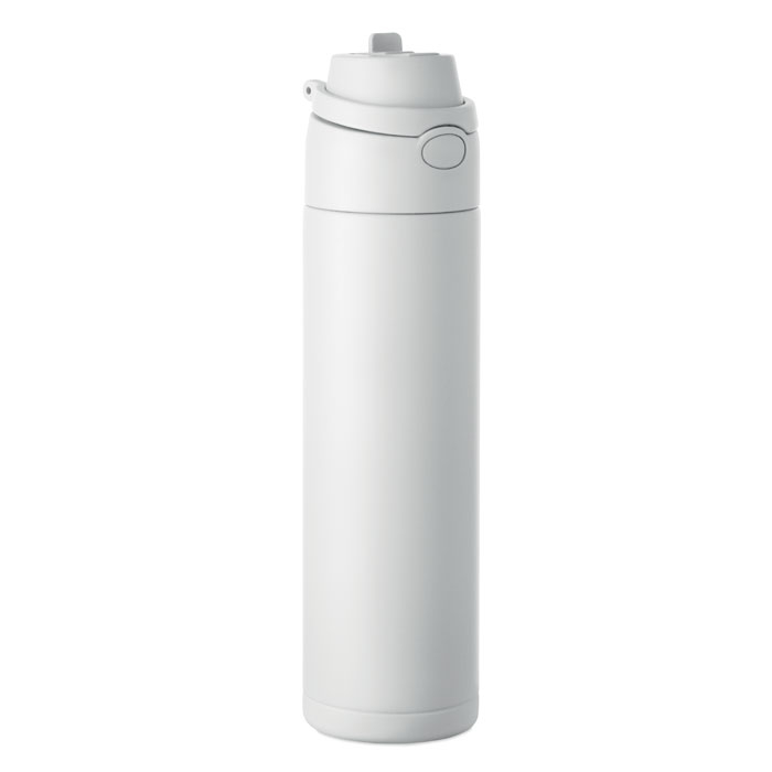 Gourde 500 ml acier recyclé à personnaliser Toien Two Blanc