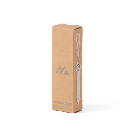 Packaging produit en carton avec illustration du crayon présenté fermé sans personnalisation visible
