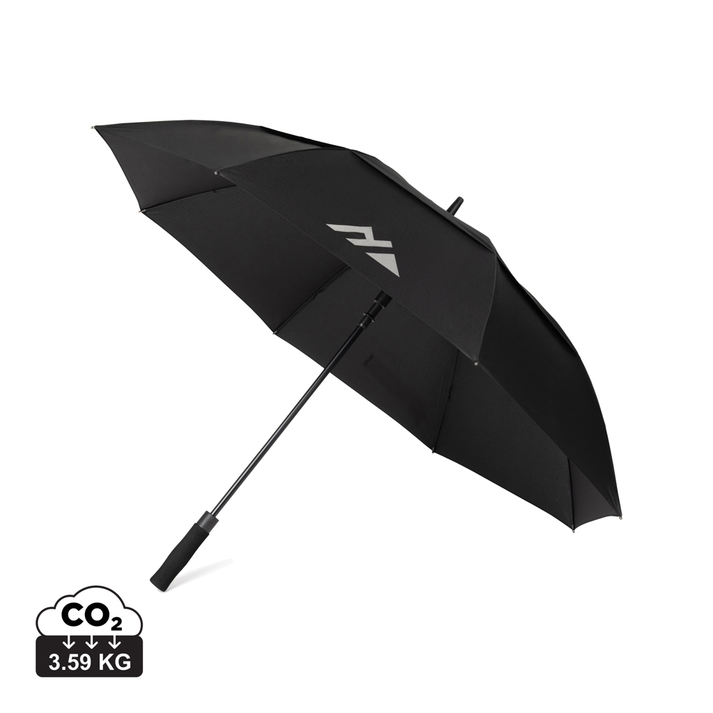 Parapluie 27" anti-vent en rPET personnalisé Noir