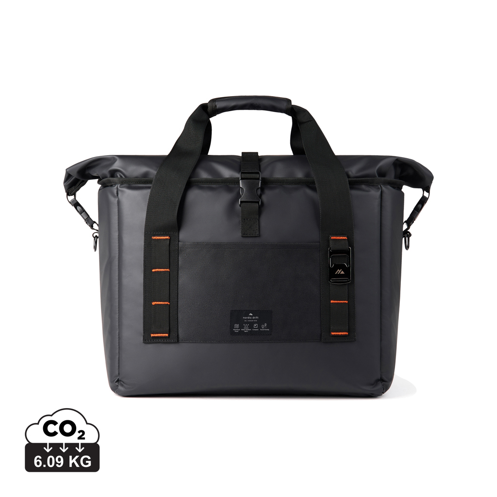 Sac isotherme 22L personnalisable en rPET fermeture roll top Noir