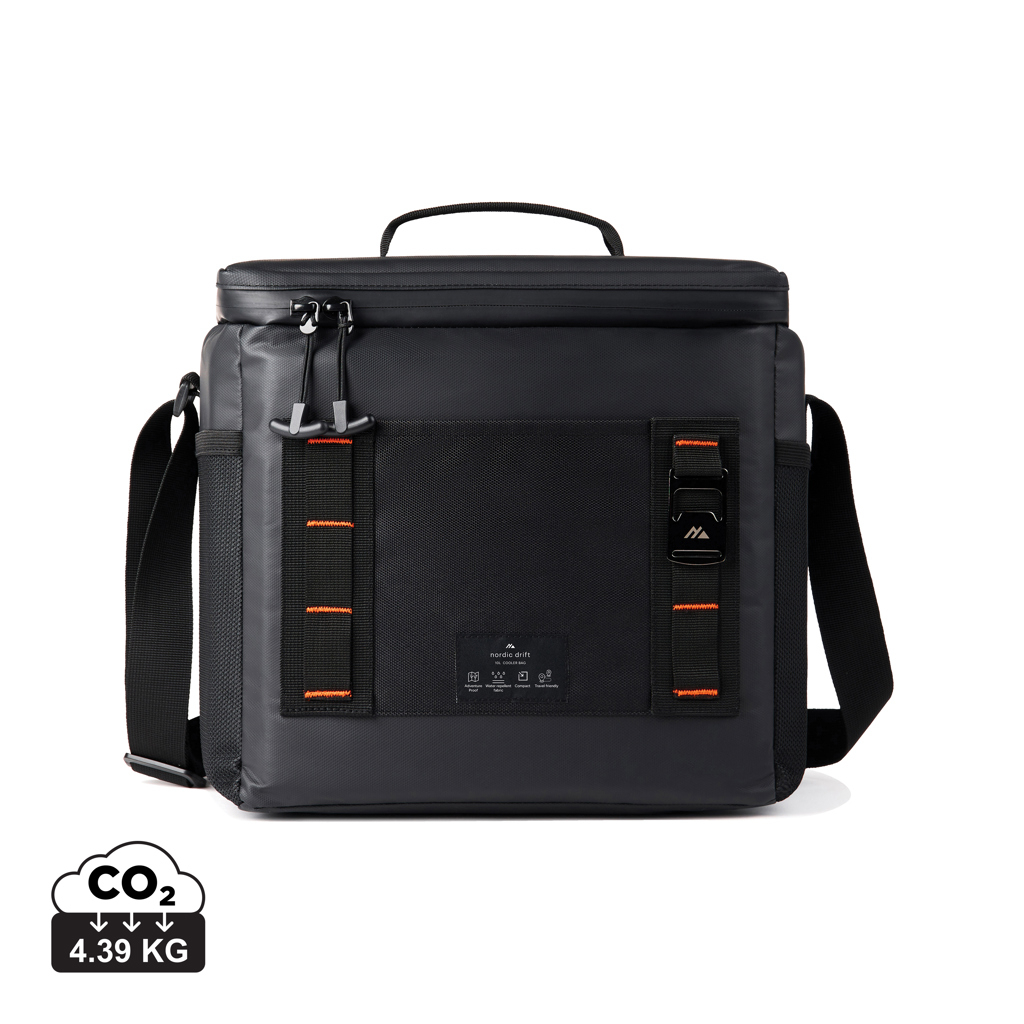 Glacière souple 10L en rPET promotionnelle bandoulière Noir
