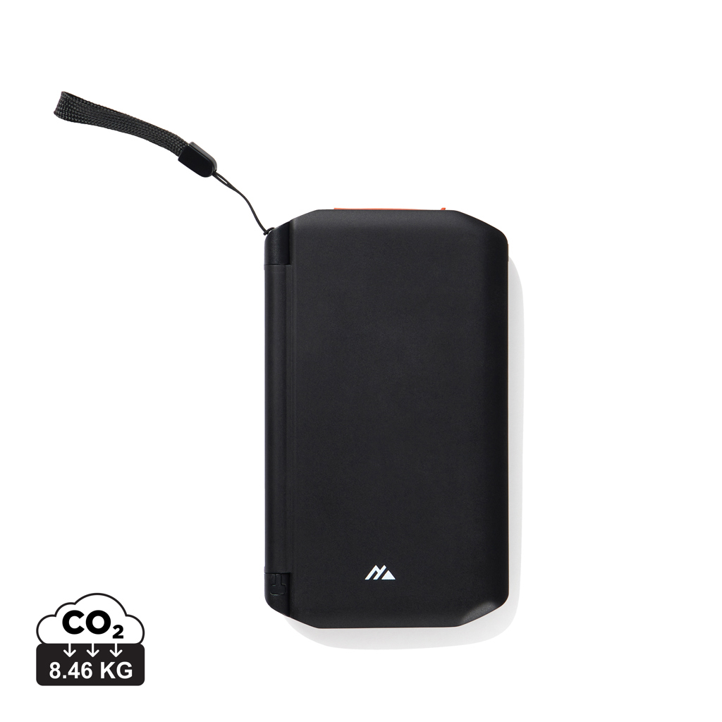 Powerbank solaire promotionnelle 10 000 mAh pliable Noir