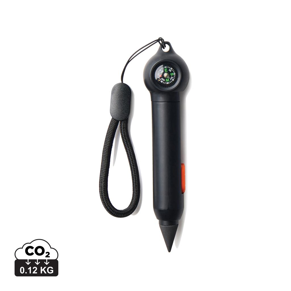 Crayon infini promotionnel avec boussole et dragonne Noir