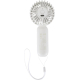 Ventilateur portable blanc présenté en vue arrière, sans personnalisation visible.
