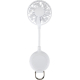 Ventilateur portable blanc présenté de face, sans marquage visible.