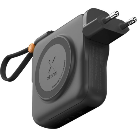 Chargeur avec prise européenne déployée, illustrant son usage, sans marquage visible.