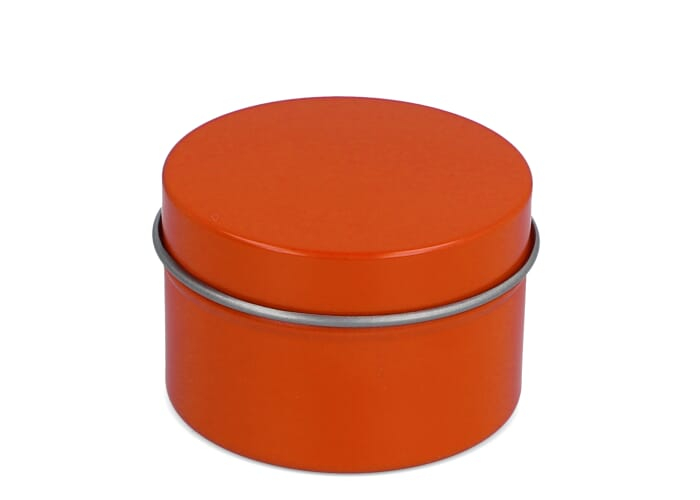 Baume à lèvres personnalisable en étui cœur ABS recyclé Orange