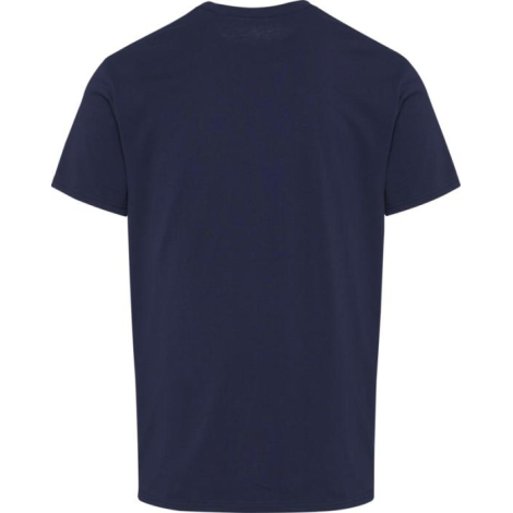 T-shirt unisexe bleu marine à manches courtes présenté de dos, sans personnalisation apparente.