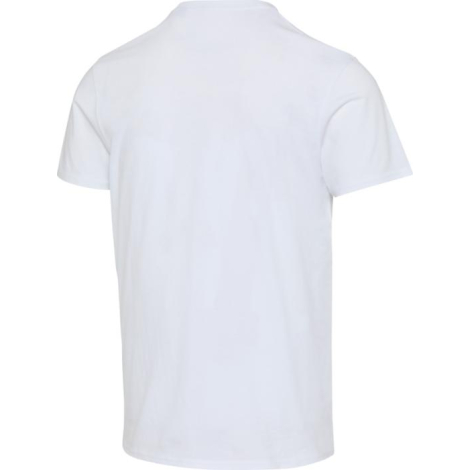 T-shirt unisexe blanc à manches courtes présenté de dos, sans marquage visible.