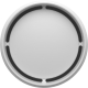 Vue supérieure du couvercle blanc avec ouvertures circulaires réparties sur le contour, sans marquage visible.