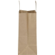 Sac en papier kraft vu de côté montrant le soufflet, sans marquage apparent.