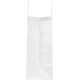 Sac en papier blanc vu de côté montrant le soufflet, sans personnalisation apparente.