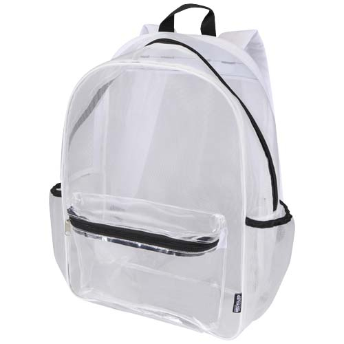 Sac à dos publicitaire 18 L en maille recyclée Mesh Blanc