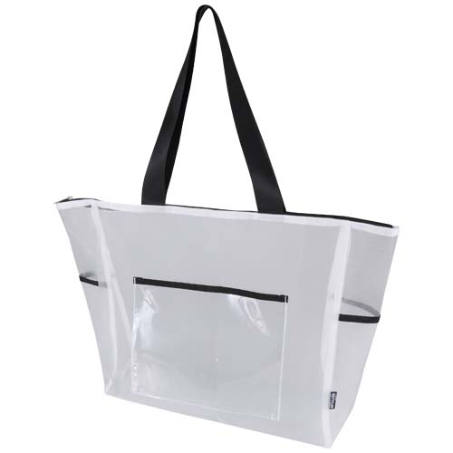 Sac shopping publicitaire 23 L en maille recyclée Mesh Blanc