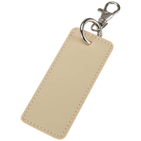 Porte-clés publicitaire rectangulaire en PU recyclé Resi Plus