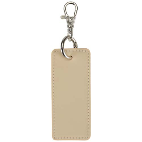 Porte-clés publicitaire rectangulaire en PU recyclé Resi Plus