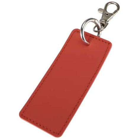 Porte-clés publicitaire rectangulaire en PU recyclé Resi Plus