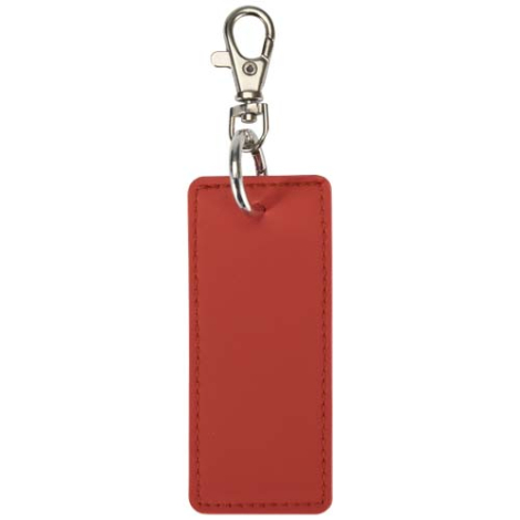 Porte-clés publicitaire rectangulaire en PU recyclé Resi Plus