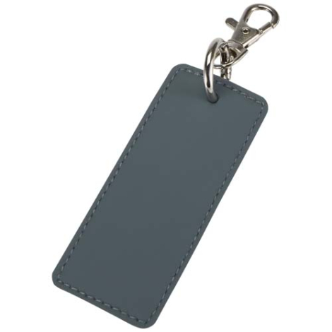 Porte-clés publicitaire rectangulaire en PU recyclé Resi Plus