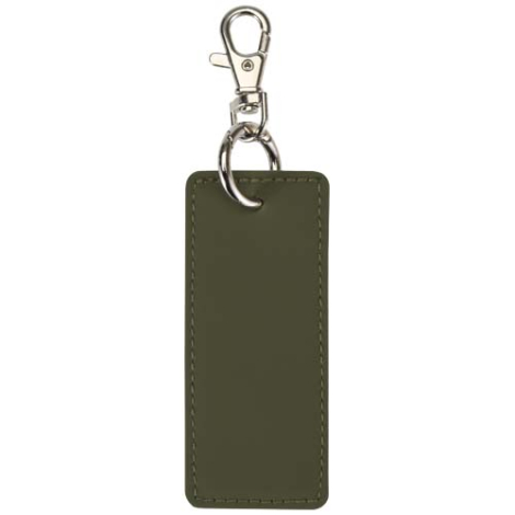 Porte-clés publicitaire rectangulaire en PU recyclé Resi Plus