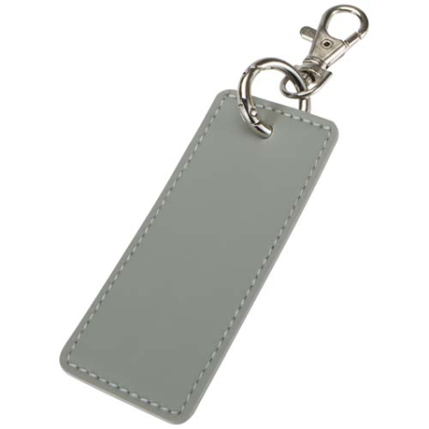 Porte-clés publicitaire rectangulaire en PU recyclé Resi Plus