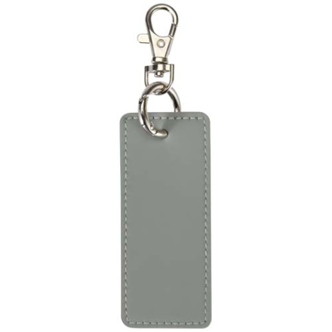 Porte-clés publicitaire rectangulaire en PU recyclé Resi Plus