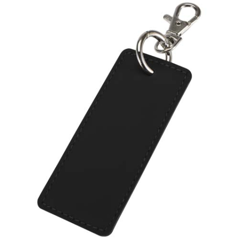 Porte-clés publicitaire rectangulaire en PU recyclé Resi Plus