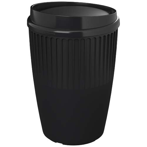 Mug promotionnel 350 ml avec relief texturé Cirrus Noir