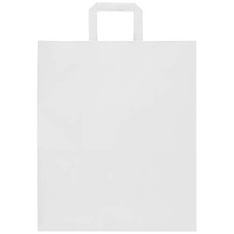 Sac papier publicitaire à poignées plates kraft