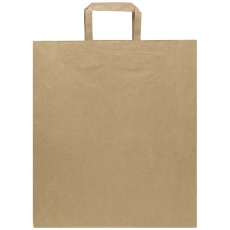 Sac papier publicitaire à poignées plates kraft