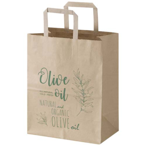 Sac boutique publicitaire en papier kraft 25 × 32 cm